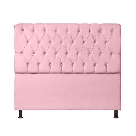 Cabeceira Estofada para Cama Casal King 195 cm Londres Suede - LICCE DECOR Imagem de Cabeceira Estofada para Cama Casal King 195 cm Londres Suede