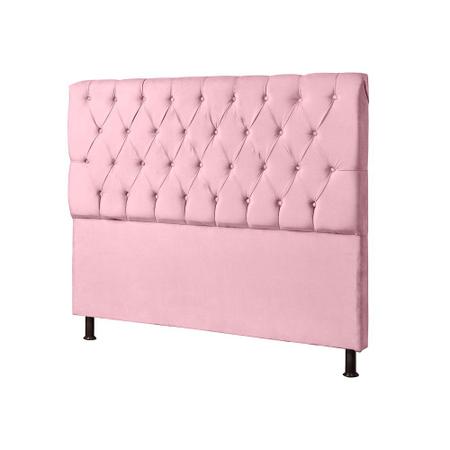 Cabeceira Estofada para Cama Casal King 195 cm Londres Suede - LICCE DECOR Imagem de Cabeceira Estofada para Cama Casal King 195 cm Londres Suede