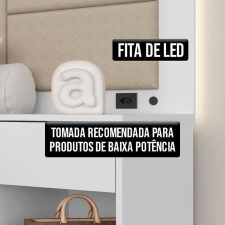 Imagem de Cabeceira Estofada Para Cama Queen Dubai Com Led Bra/beg- M. Arapongas