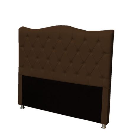 Imagem de Cabeceira Estofada Para Pama Box De Viúva Capitone Pérola 120 cm Marron Café Suede-Anchar Estofados 01