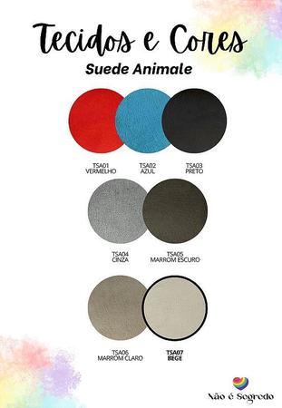Cabeceira Estofada Queen 9 Blocos Não é Segredo Suede Animale Bege 160x90 Imagem de Cabeceira Estofada Queen 9 Blocos Não é Segredo Suede Animale Bege 160x90