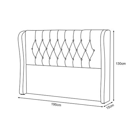 Imagem de Cabeceira King Casal Estofada Capitonê Box Clara 195cm Veludo Verde - Luxo Estofados