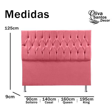 Imagem de Cabeceira King Size Cama Box Casal 195 cm Estofada Quarto Suede material sintético