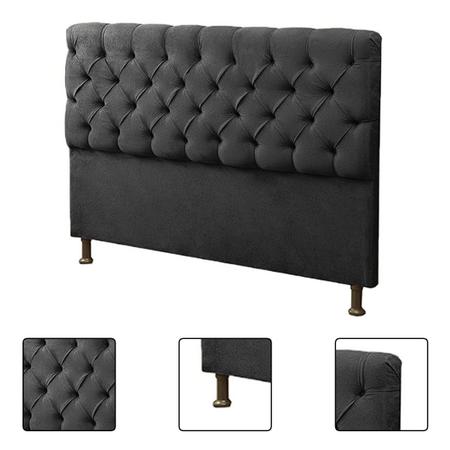 Imagem de Cabeceira King Size Cama de Casal Box Estofada 1,95m Quarto Suede Sofia