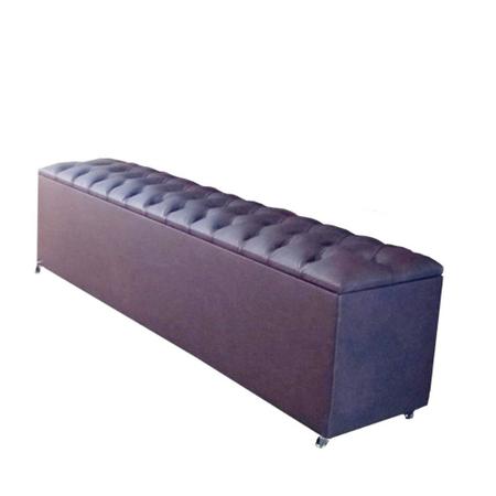 Cabeceira mais Calçadeira Baú Super King 195cm Sofia Napa - MALTA DECOR Imagem de Cabeceira mais Calçadeira Baú Super King 195cm Sofia Napa - MALTA DECOR