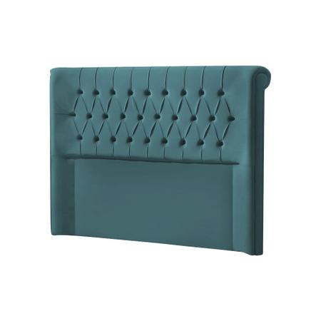 Cabeceira Painel Estofada Box para Cama King Casal Capitonê New 2m Veludo Azul - Luxo Estofados Imagem de Cabeceira Painel Estofada Box para Cama King Casal Capitonê New 2m Veludo Azul - Luxo Estofados