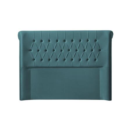 Cabeceira Painel Estofada Box para Cama King Casal Capitonê New 2m Veludo Azul - Luxo Estofados Imagem de Cabeceira Painel Estofada Box para Cama King Casal Capitonê New 2m Veludo Azul - Luxo Estofados