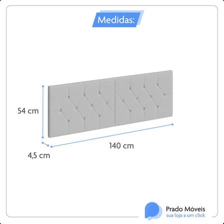 Imagem de Cabeceira Para Cama Casal Box 1,40 Estofada Painel Quarto Paris Luxo Cinza