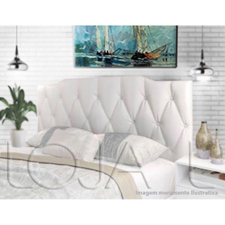 Imagem de Cabeceira Para Cama Casal Queen King 1,60x55 Nicole Branco - MagL