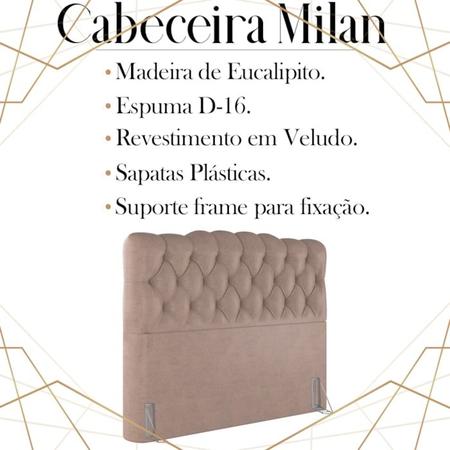 Imagem de Cabeceira Queen 158 cm Milan Veludo Rose Soon