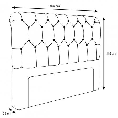 Imagem de Cabeceira Queen Estofada Duquesa Somopar Bege