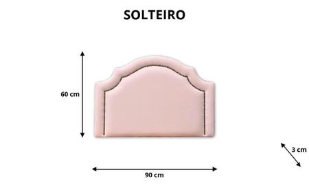 Imagem de Cabeceira Solteiro Cama Box Provençal Luxo - material sintético Rosa