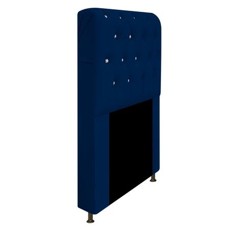 Imagem de Cabeceira Solteiro Lady A05 c/ Strass 90 cm para Cama Box Corano - Amarena Móveis