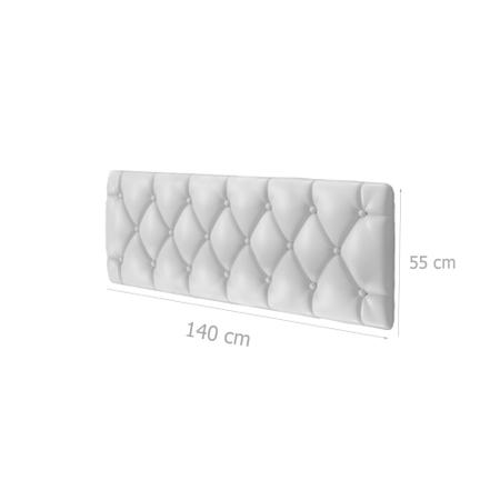 Imagem de Cabeceira Suspensa Casal King Queen Box 140 x 55 cm Paris Branco - MagL