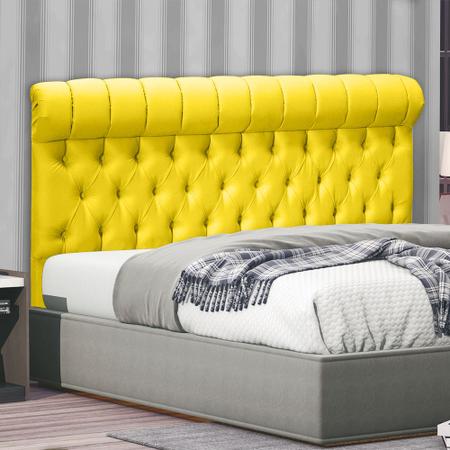 Imagem de Cabeceira Tóquio 140 cm Suede Amarelo