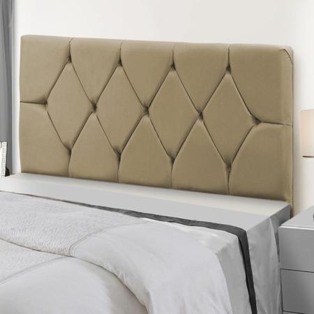 Imagem de Cabeceira Viena Cama Box Casal 140 CM Suede Camurça