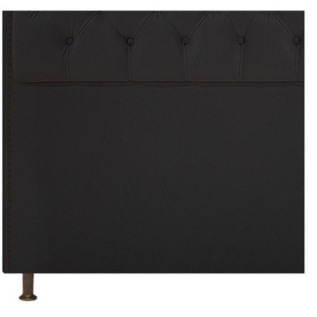 Imagem de Cabeceira Yasmim Estofada Capitonê 160 cm para Cama Quarto Box Queen Size Suede Preto - Amarena