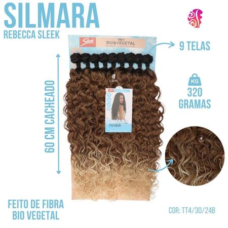 Cabelo cacheado bio vegetal silmara cor 1B - sleek em Promoção na