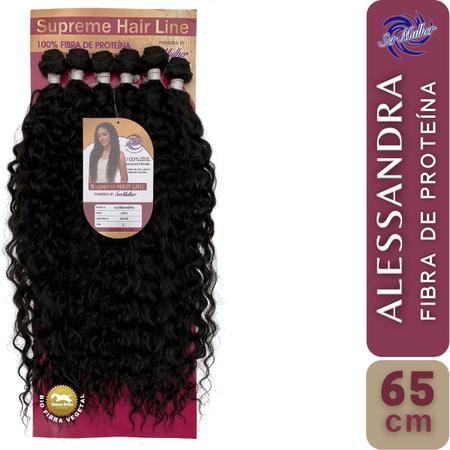 Cabelo Bio Vegetal Cacheado Ser Mulher Modelo Alessandra 65 Cm 300 gramas -  Mega Hair - Magazine Luiza