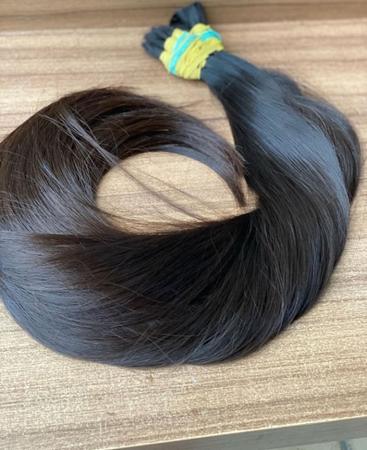 Cabelo Brasileiro Do Sul Preto Natural Liso - Mona Moça Cabelos