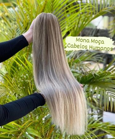 Cabelo Brasileiro Do Sul Preto Natural Liso - Mona Moça Cabelos