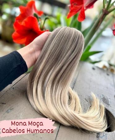 Cabelo Brasileiro Do Sul Preto Natural Liso - Mona Moça Cabelos