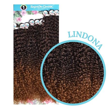 Cabelo Cacheado Bio Fibra Lindona Fashion Classic 70 cm - identico humano  natural blogueira - Mega Hair - Magazine Luiza