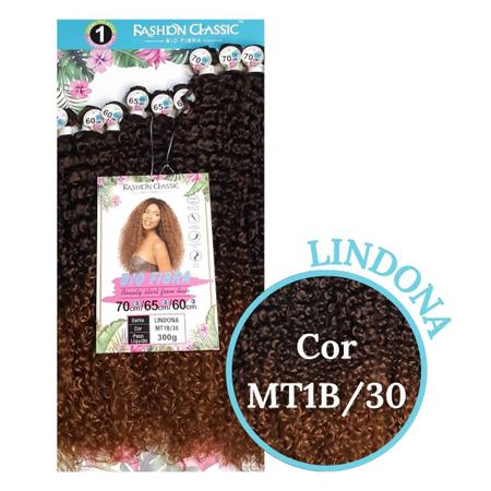 Cabelo Cacheado Lindona Bio fibra 70cm - Fashion Classic