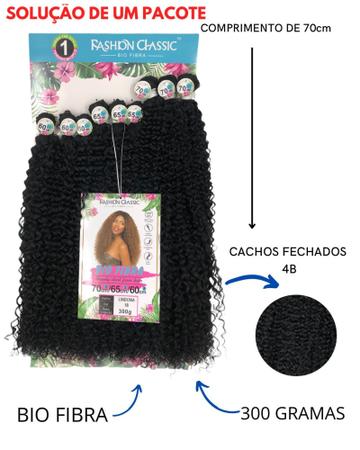 Cabelo Cacheado Bio Fibra Lindona Fashion Classic Bio Vegetal para