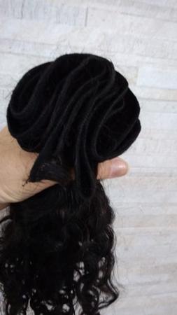 Cabelo Humano Cacheado Tecido Telado 50 Cm 100 Gramas - Jkbellus Imagem de Cabelo Humano Cacheado Tecido Telado 50 Cm 100 Gramas