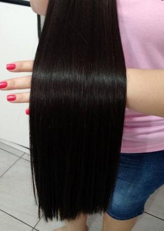 Imagem de Cabelo Humano Liso Natural Em Tela Mega Hair 70cm 150gramas.