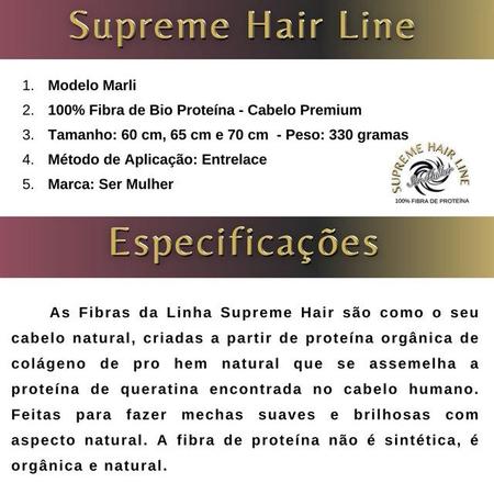 Imagem de Cabelo Orgânico Bio Proteína Modelo Marli Ser Mulher 320 g 70 cm Entrelace