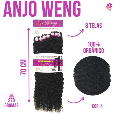 10 Cabelos Orgânicos Cacheado 70cm - Crochet Braid + Brinde