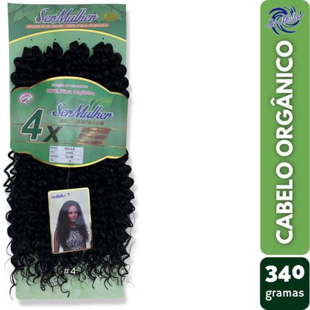 Cabelo Orgânico Cacheado Modelo Sara Ser Mulher Crochet Braid 340 g 50 cm