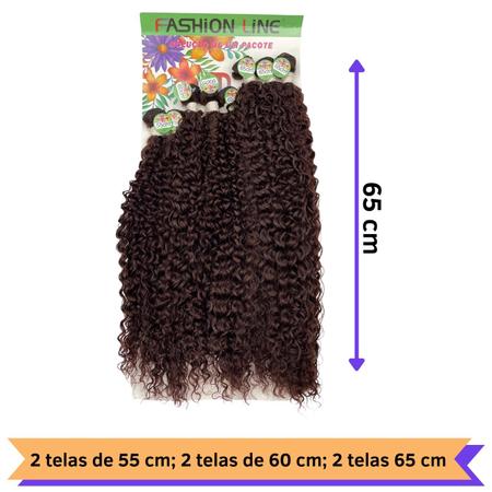 Cabelo Cacheado Bio Fibra Lindona Fashion Classic Cor MT1B/30 - Mega Hair -  Magazine Luiza