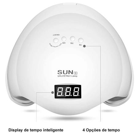 Imagem de Cabine Digital Led/uv Sun 5 48w Bivolt Unhas Gel Acrigel