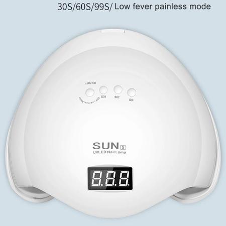 Imagem de Cabine Sun5 48w Led/uv Digital Secador Géis De Unhas Bivolt