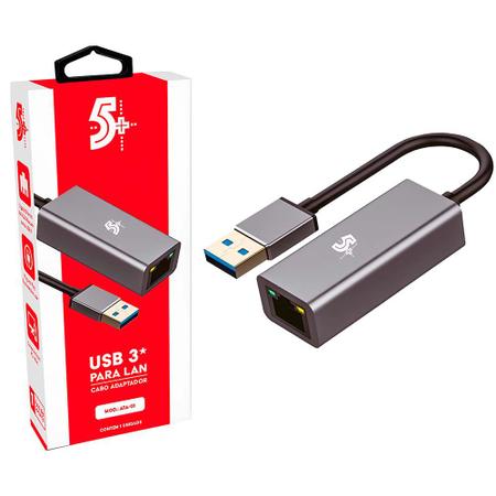 Imagem de Cabo Adaptador ATA-01 Ethernet USB 3.0/RJ45 10/100Mbps 5+