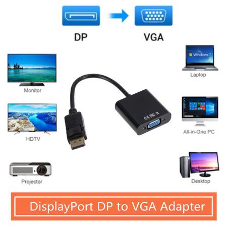 Imagem de Cabo Adaptador Conversor Display Port - DP Para VGA