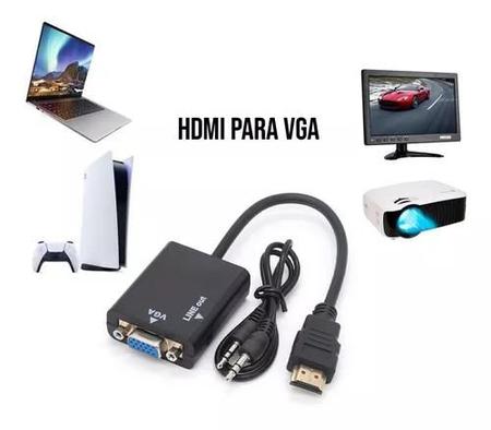 Imagem de Cabo Adaptador Conversor Hdmi Para Vga Áudio E Vídeo 1080p