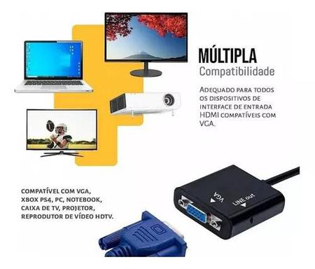 Imagem de Cabo Adaptador Conversor Vídeo Displayport Para Vga