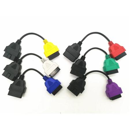 Imagem de Cabo Adaptador De Diagnóstico De Conector De Scanner De Carro MultiECUScan OBD 2 Para Fiat 6 Cores