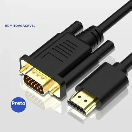 Imagem de Cabo Adaptador HDMI para VGA 1080p 60Hz - Computador e Laptop