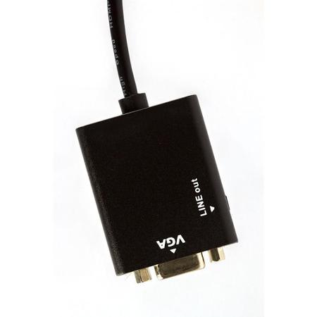 Imagem de Cabo Adaptador Micro Hdmi Para Vga Com Áudio