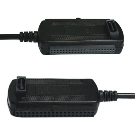 Imagem de Cabo Adaptador USB HD Conversor de IDE Para Sata Com Fonte 3 Em 1