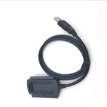 Imagem de Cabo Adaptador USB HD Conversor de IDE Para Sata Com Fonte 3 Em 1