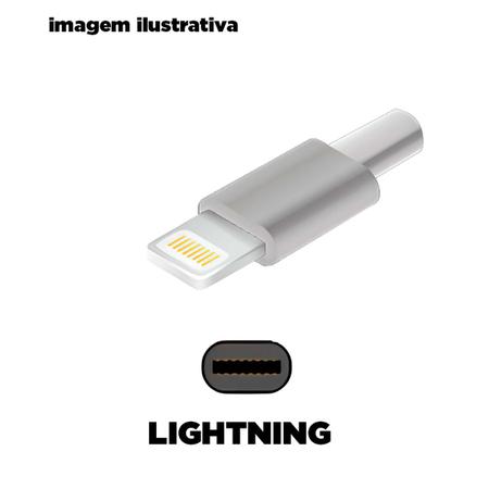 Cabo Carregador Lightning Certificado MFI Trançado 1M Branco Letron - Leonora Imagem de Cabo Carregador Lightning Certificado MFI Trançado 1M Branco Letron