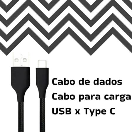 Imagem de Cabo Compatível Tecido 1 Metro Para Moto Z3 Play