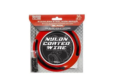 Imagem de Cabo de aço marine sports nylon coated wire 10 metros 20 lbs - preto