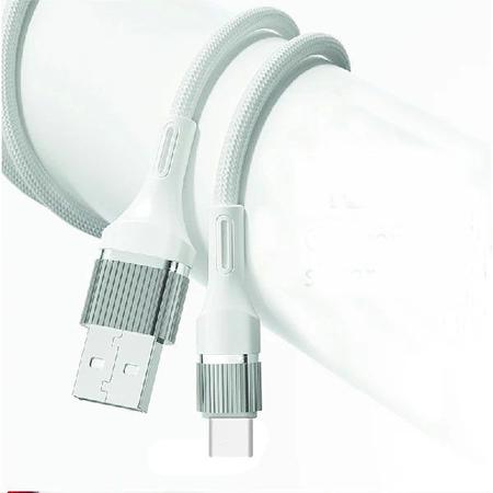 Cabo De Carregamento De Silicone Tipo C Turbo Carregamento Rápido 2.1A 1m Cabo de Nylon - P.D.C-Presentes Imagem de Cabo De Carregamento De Silicone Tipo C Turbo Carregamento Rápido 2.1A 1m Cabo de Nylon